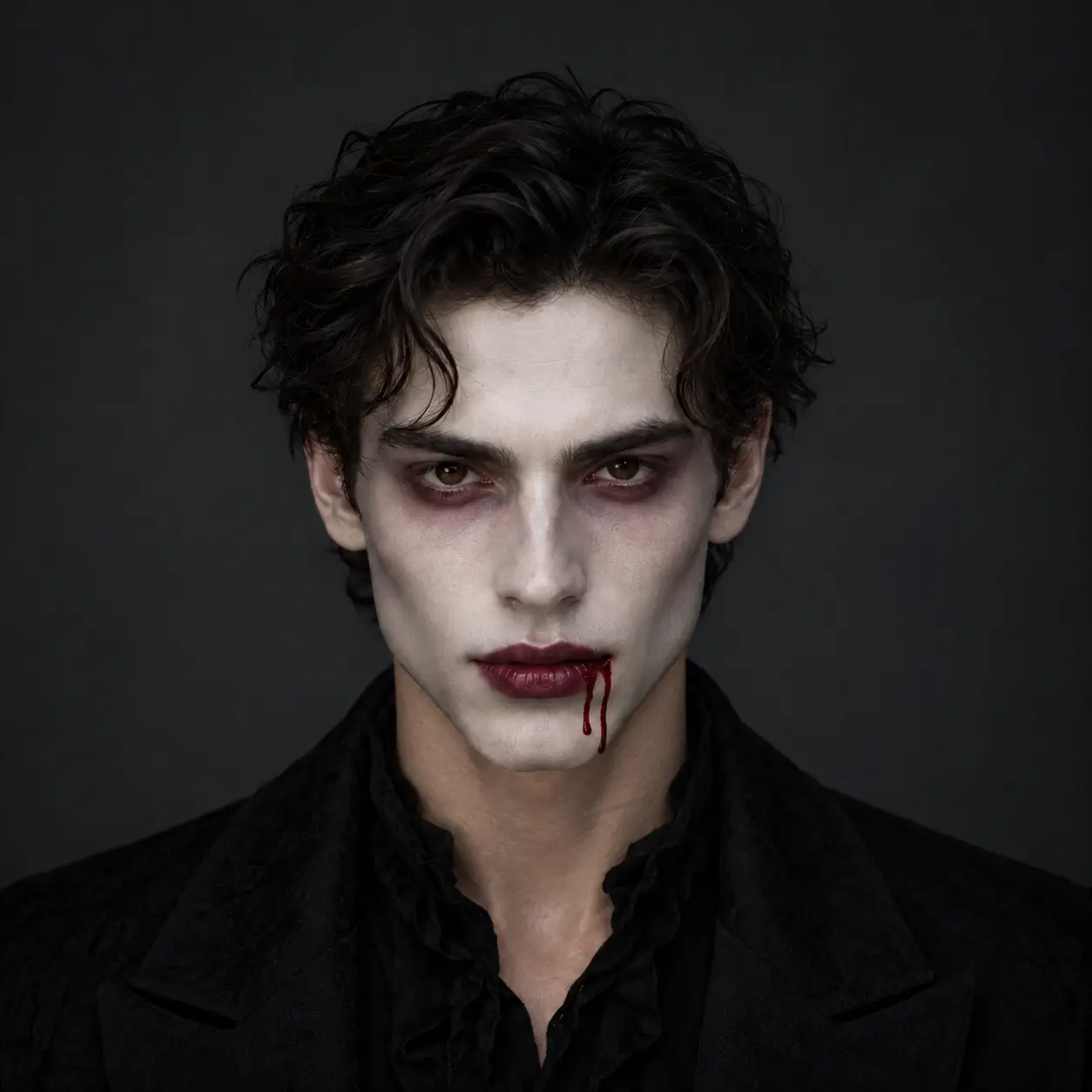Caras pintadas para Halloween hombres vampiro